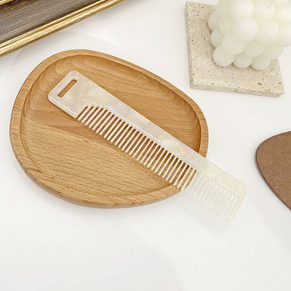 RETRO ACETATE HAIR COMB FOR STYLING MAKEUP_CWMM6429