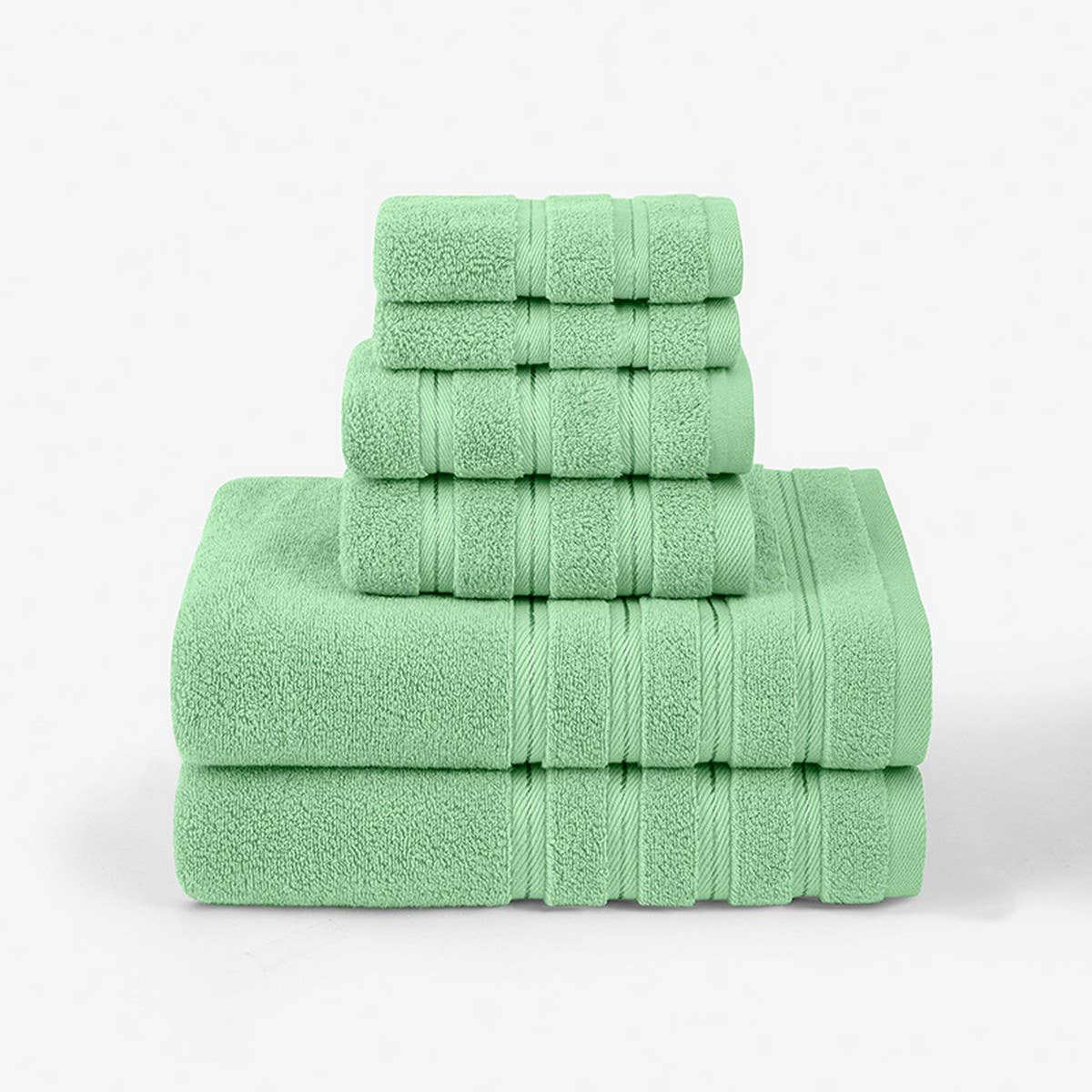 SIX PIECE SOFT ABSORBENT FACE AND BATH TOWEL SET_CWMM2283