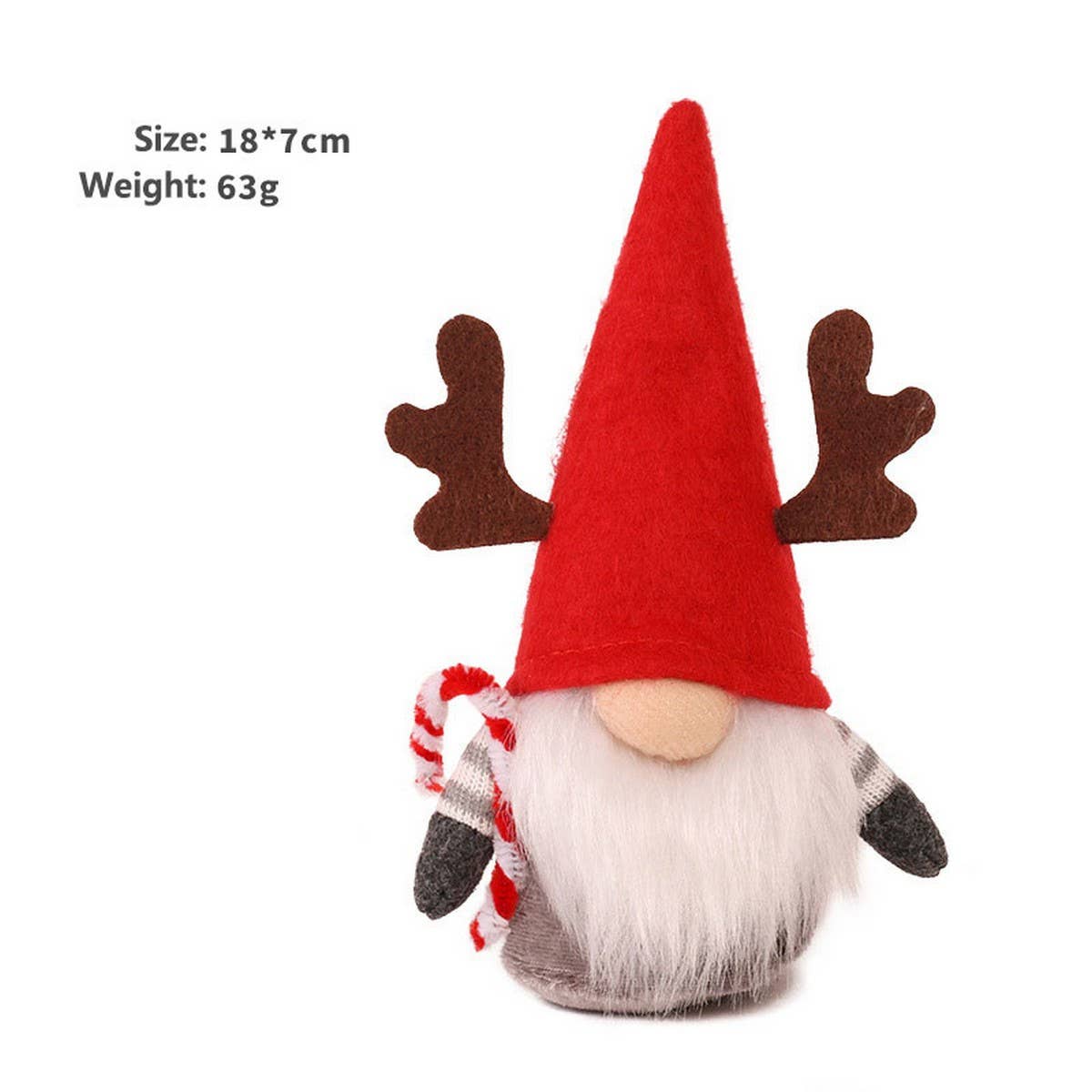 CUTE FACELESS REINDEER PLUSH FIGURINE DECOR_CWAJE5304