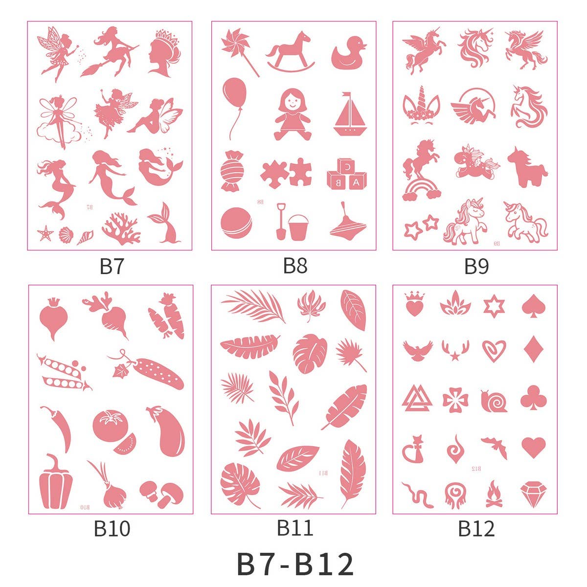 KIDS TATTOO STICKER SET CREATIVE BODY ART DECALS_CWMM8355