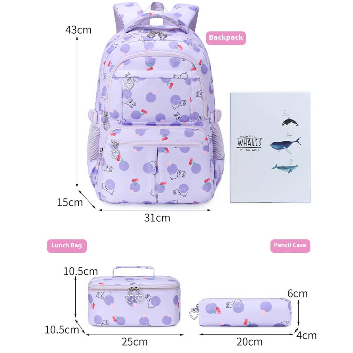 Waterproof Backpacks For School Girls -Piece Set_Cwab5381