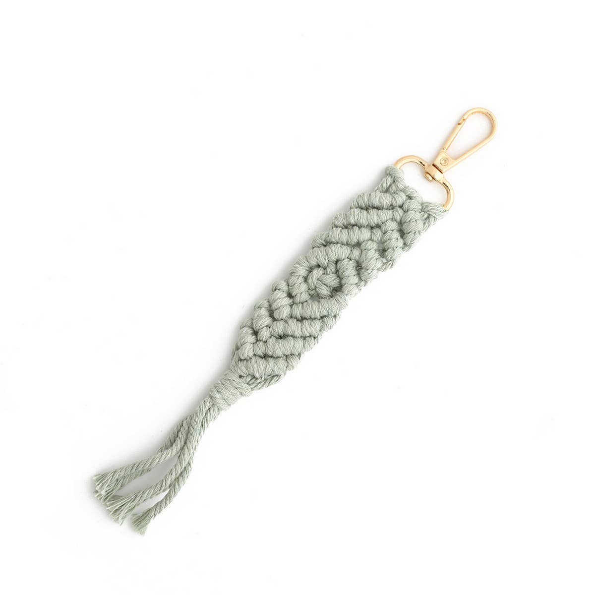 BOHO COTTON TASSEL KEYCHAIN HANDMADE WOVEN CHARM_CWAB5081