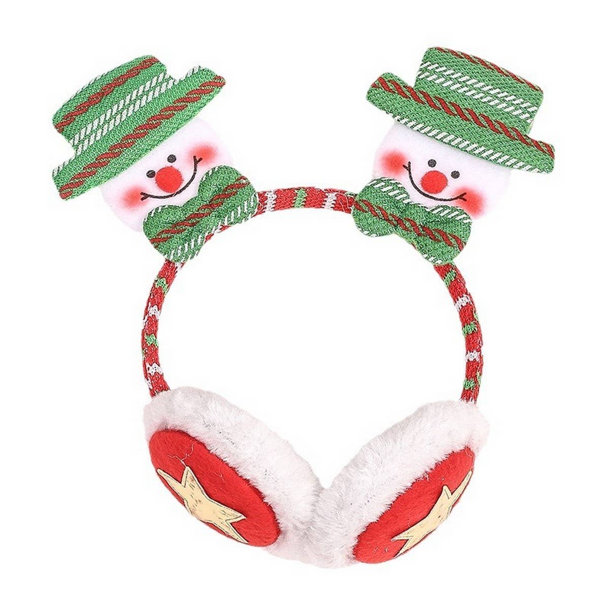 CHRISTMAS DECORATIONS CARTOON EARMUFFS HAIRPIN_CWAHA3378