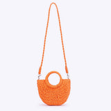 SOLID COLOR SEMI CIRCLE HANDMADE STRAW BAG_CWAB4696