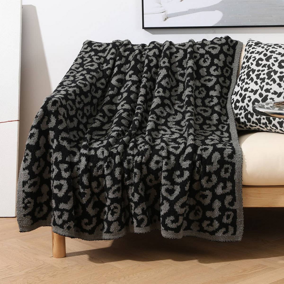 KNITTED LEOPARD PRINT LIGHTWEIGHT SOFA BLANKET_CWMM0213