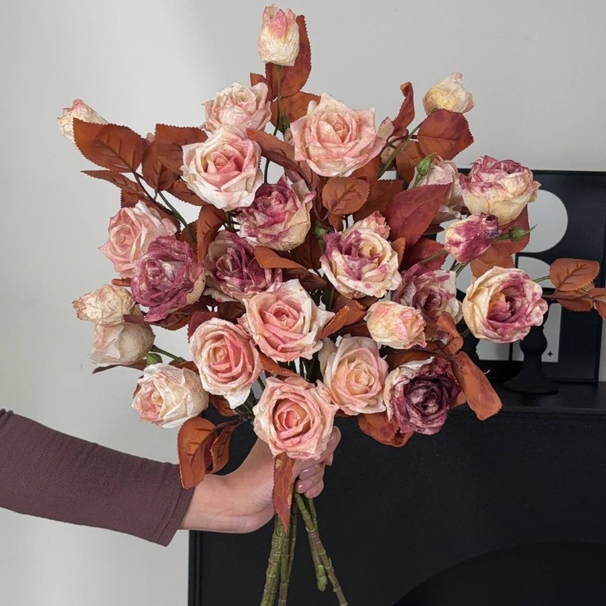 Vintage Autumn Oil Painting Burnt Rose_Cwmm6514