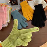 SOLID COLOR KNITTED FINGERLESS TOUCHSCREEN GLOVES_CWAG0197