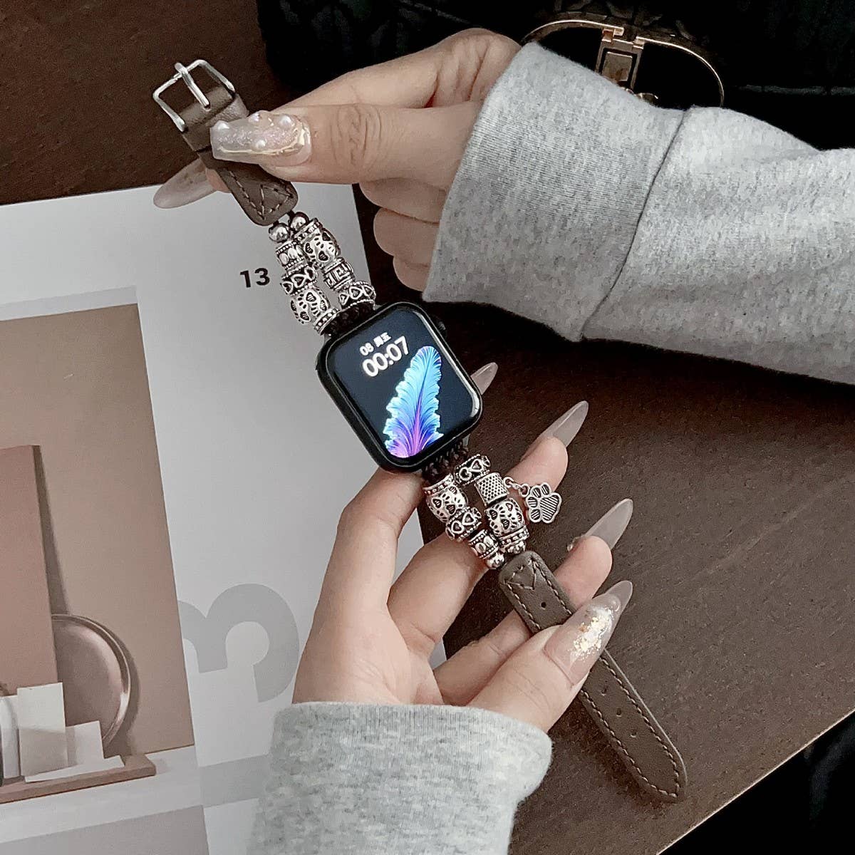 IWATCH9 1 SE TIBETAN SILVER WATCH STRAP_CWWW0053