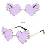 METAL RIMLESS PEARL HEART TEARS SUNGLASSES_CWASG0874