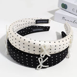 FASHIONABLE AND SIMPLE PEARL BOW DOT HEADBAND_CWAHA2248