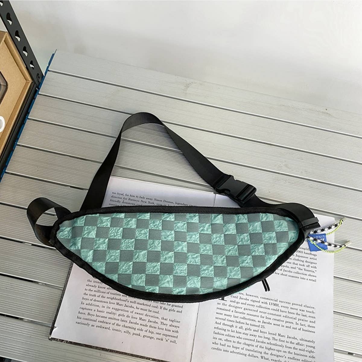 Simple Plaid Waist Bag Shoulder Bag_Cwab1604