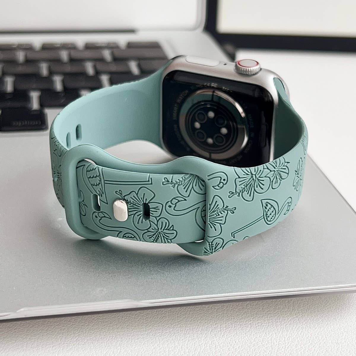 APPLE WATCH ULTRAS9S8 ENGRAVED FLAMINGO STRAP_CWWW0057