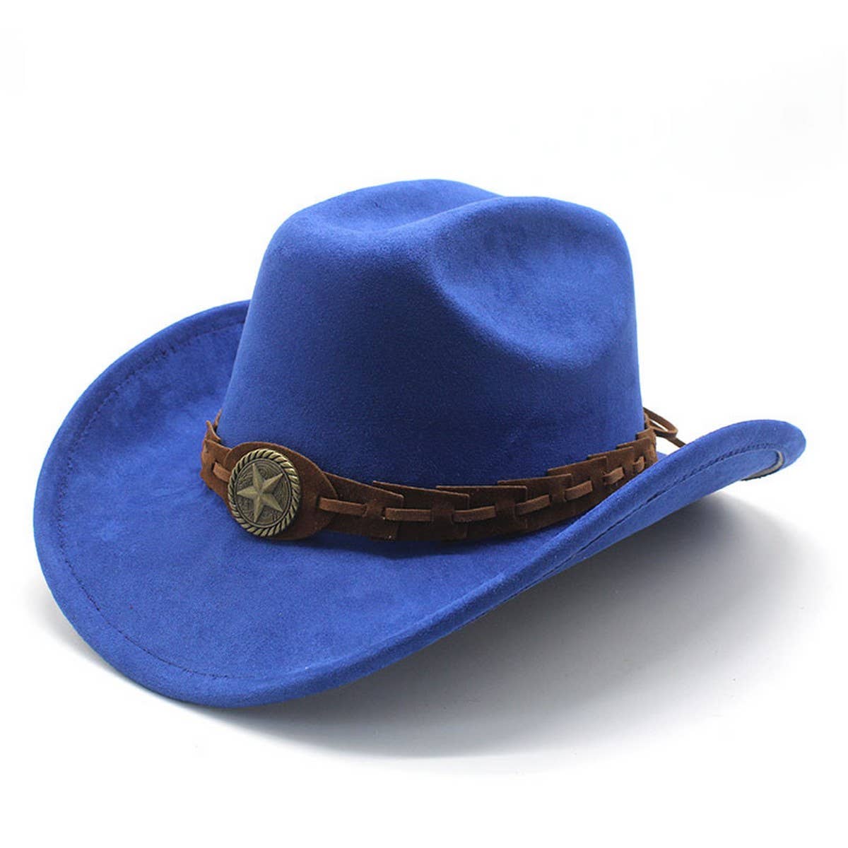 FAUX SUEDE FELT COWBOY HAT MENS CLASSIC FEDORA_CWAH2510