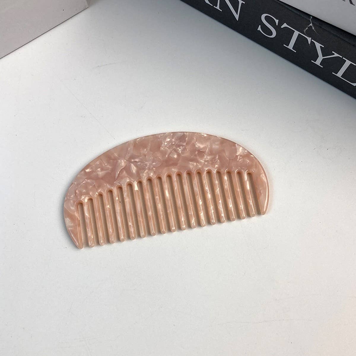HALF ROUND ACETATE HAIR COMB ANTI STATIC STYLISH_CWMM6434