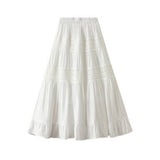 LACE CAKE HIGH WAIST PLEATED SKIRT WITH FLOWINGHEM_CWBMS0337
