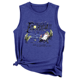 Trendy Loose Fit Tank, Funny Print For Women