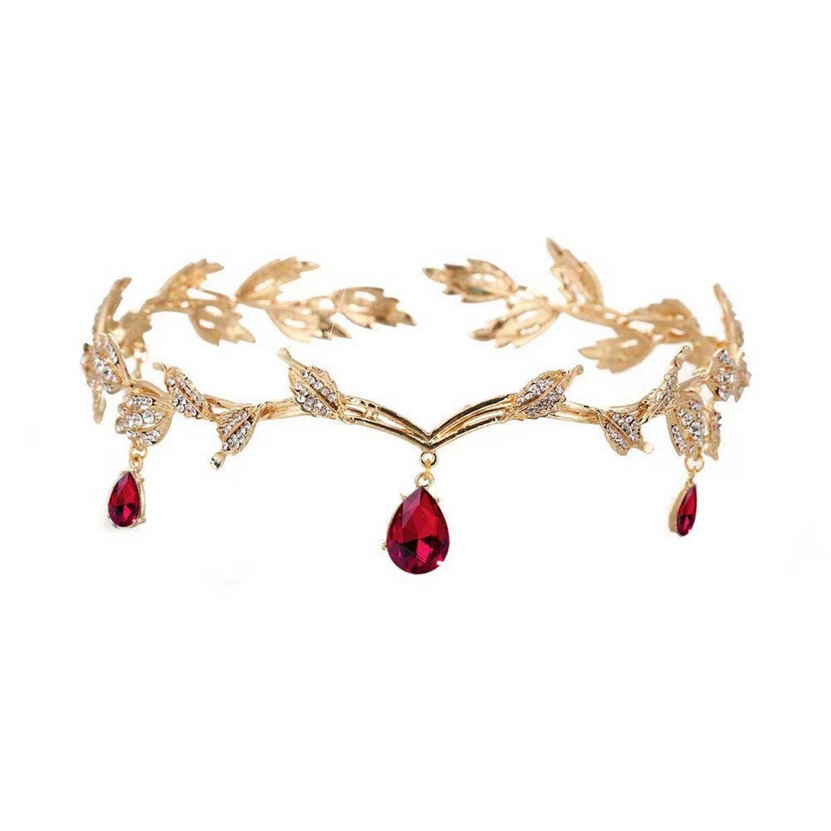 BRIDAL WEDDING TIARA PENDANT CRYSTAL TIARA_CWMM2015