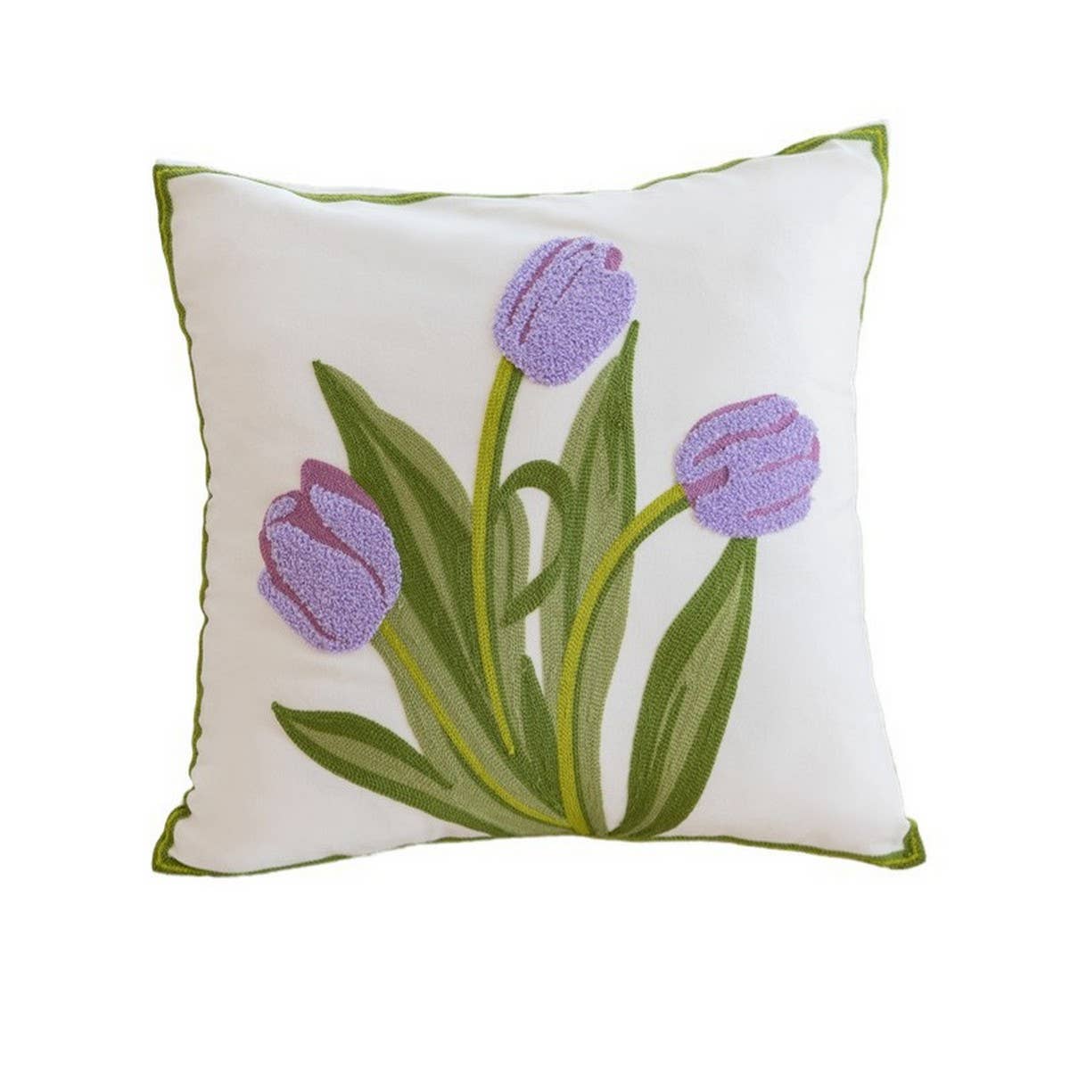 EMBROIDERED DAISY TOWEL STITCH CUSHION COVER_CWMM7714