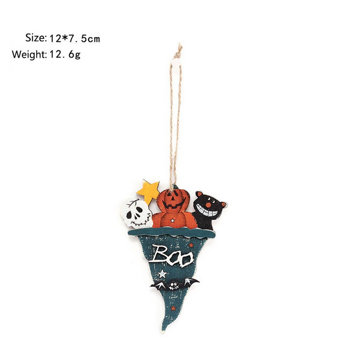 INS STYLE PAINTED PUMPKIN BAT WOOD HANGING_CWAJE05361