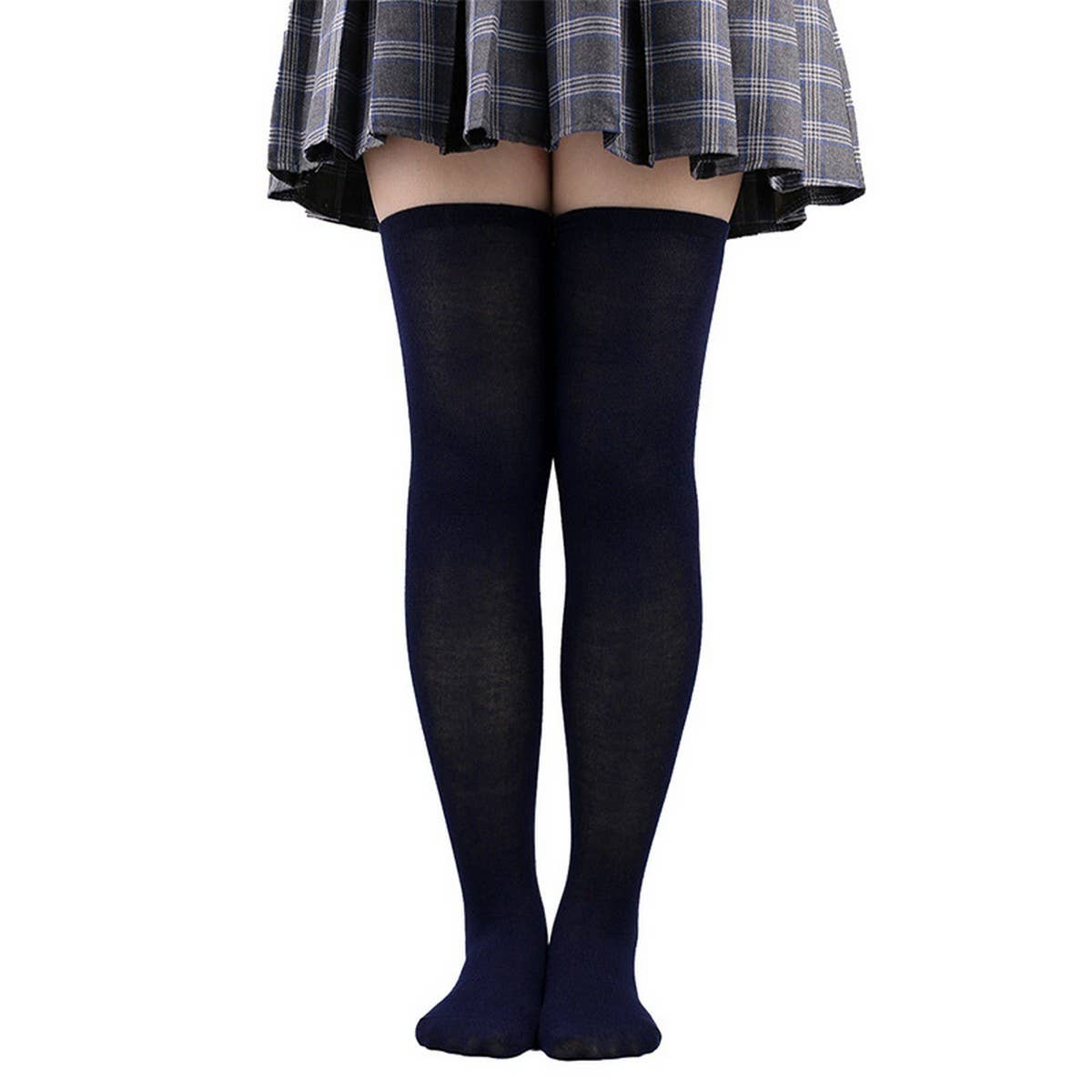 Cwmm10069_Women Three-Stripe Knee-High Socks