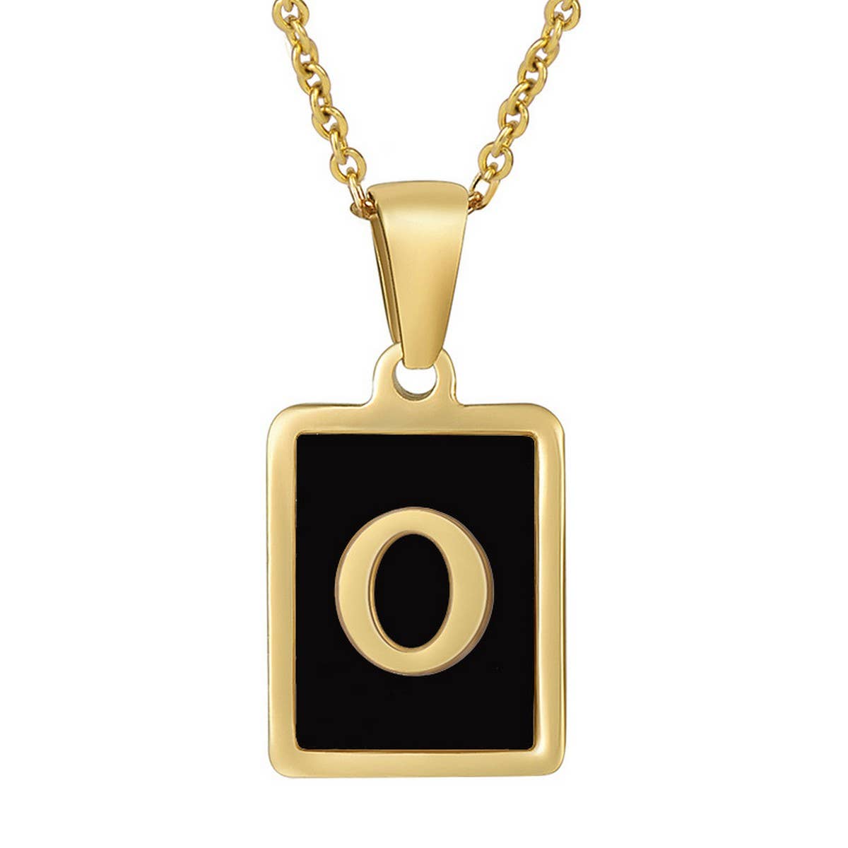 18K STAINLESS STEEL SQUARE 26 LETTER NECKLACE_CWAJE0679