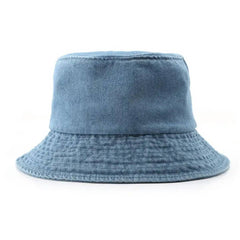 Women Vintage Denim Casual Bucket Hat_Cwah0510