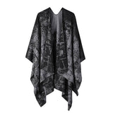 SOLID COLOR DOUBLE SIDED CAPE SHAWL OUTER CAPE_CWASC2133