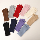 THICK KNIT WOOL GLOVES FOR WOMEN WINTER WEAR_CWAG0527