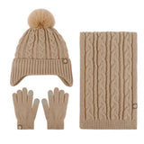 CHILDRENS HAT SCARF AND GLOVES THREE PIECE SET_CWMM2865