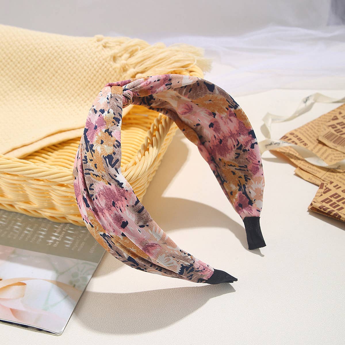 CROSS HEADBAND WIDE BRIM FABRIC HEADBAND_CWAHA1706