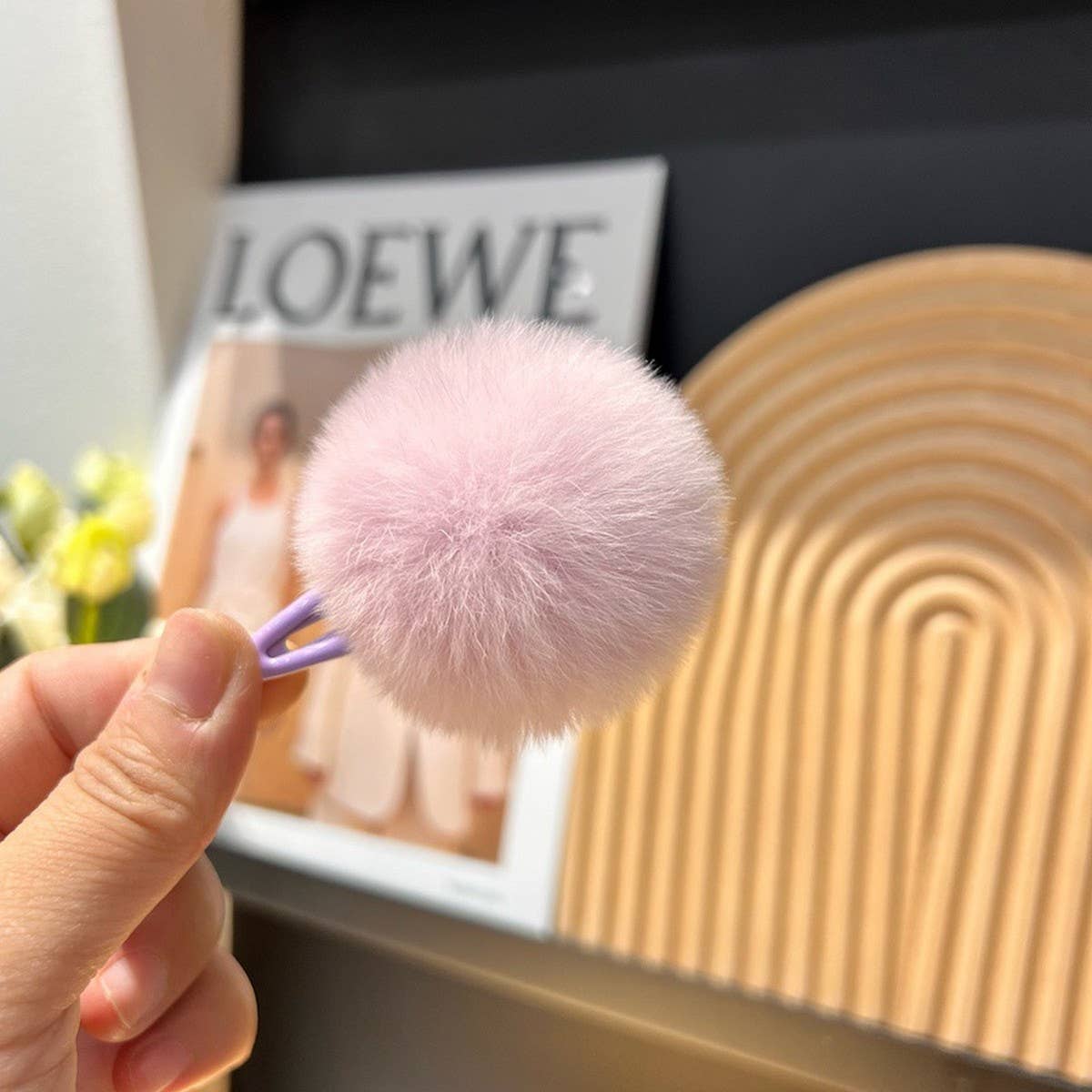 COLORFUL POM POM BANGS CUTE MINI HAIR CLIP_CWAHA3303