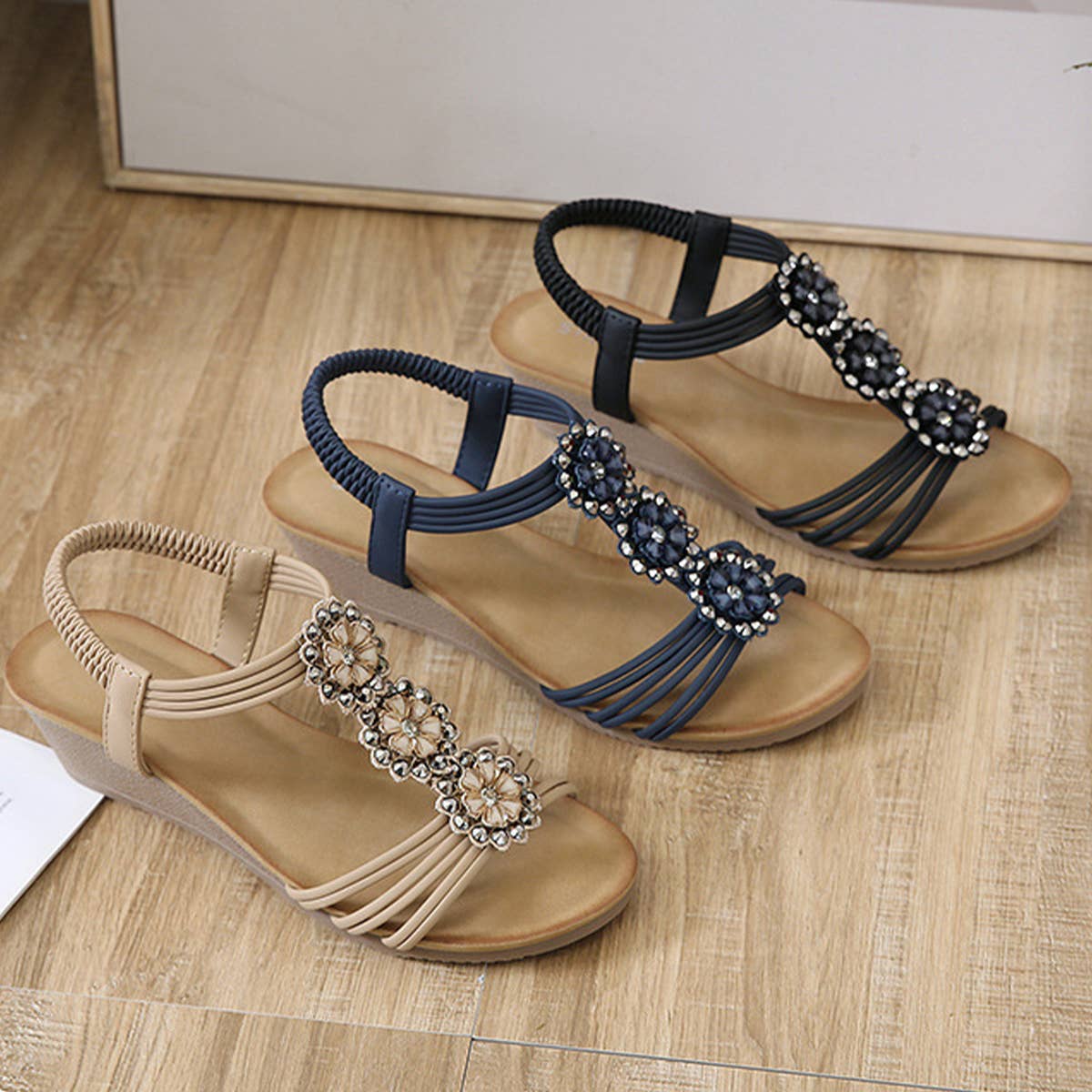 BOHEMIAN FLORAL RHINESTONE HIGH HEELED SANDALS_CWSHS0538