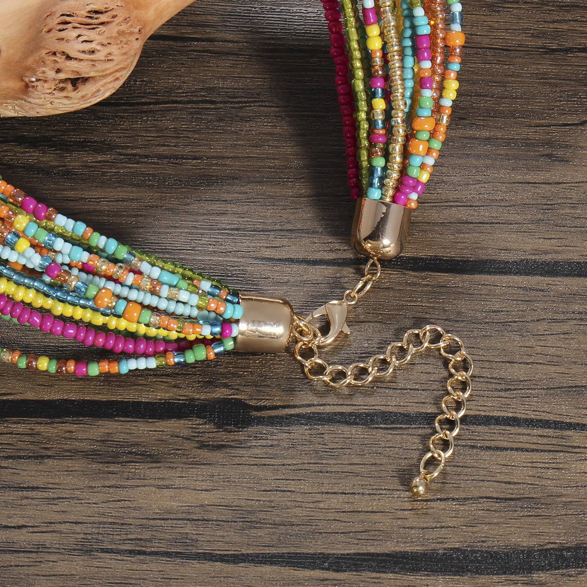 COLORFUL MULTI LAYERED HANDMADE BEADED NECKLACE_CWAJE1571