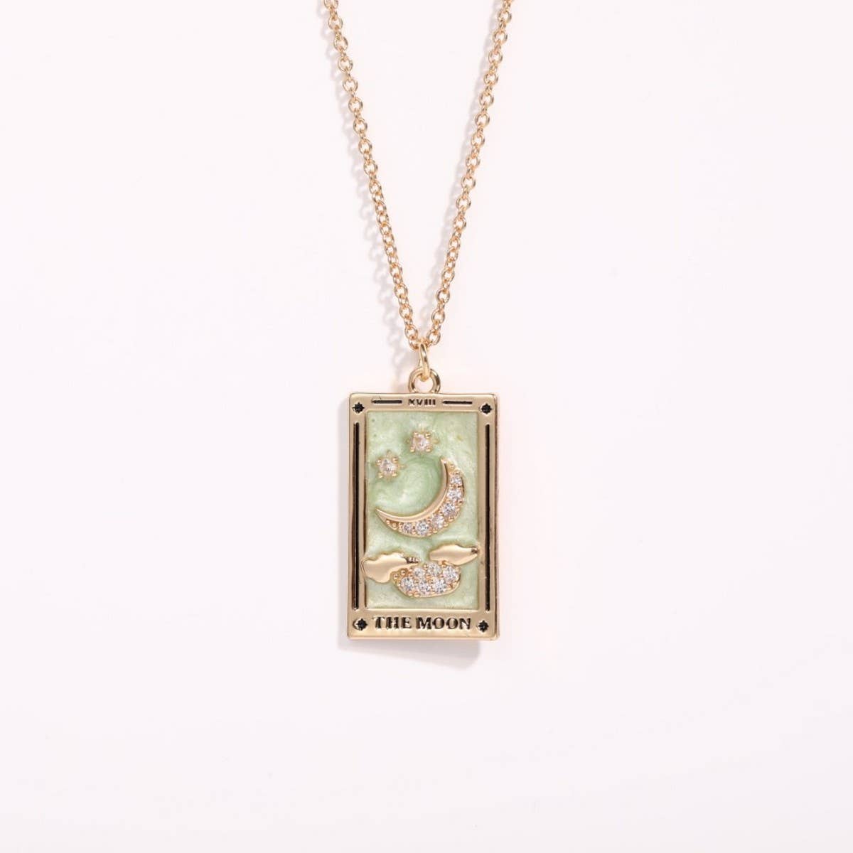 NEW RETRO DIAMOND DROP OIL SQUARE NECKLACE_CWMM3743