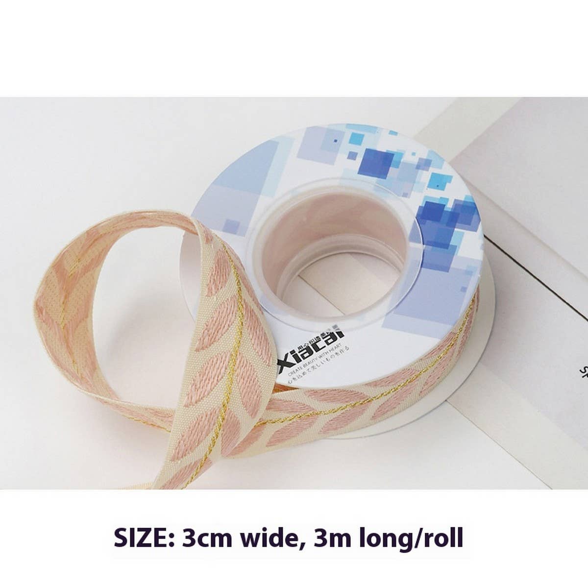 LEAF EMBROIDERY RIBBON EDGING RIBBON RIBBON_CWMM5764