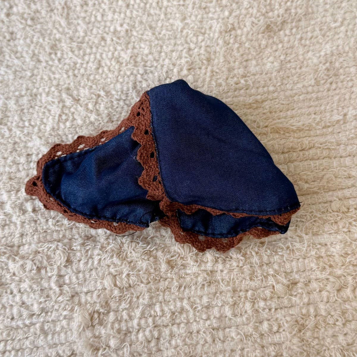 Denim Bow Hair Clip Triangle Claw Autumn Style_Cwaha07976