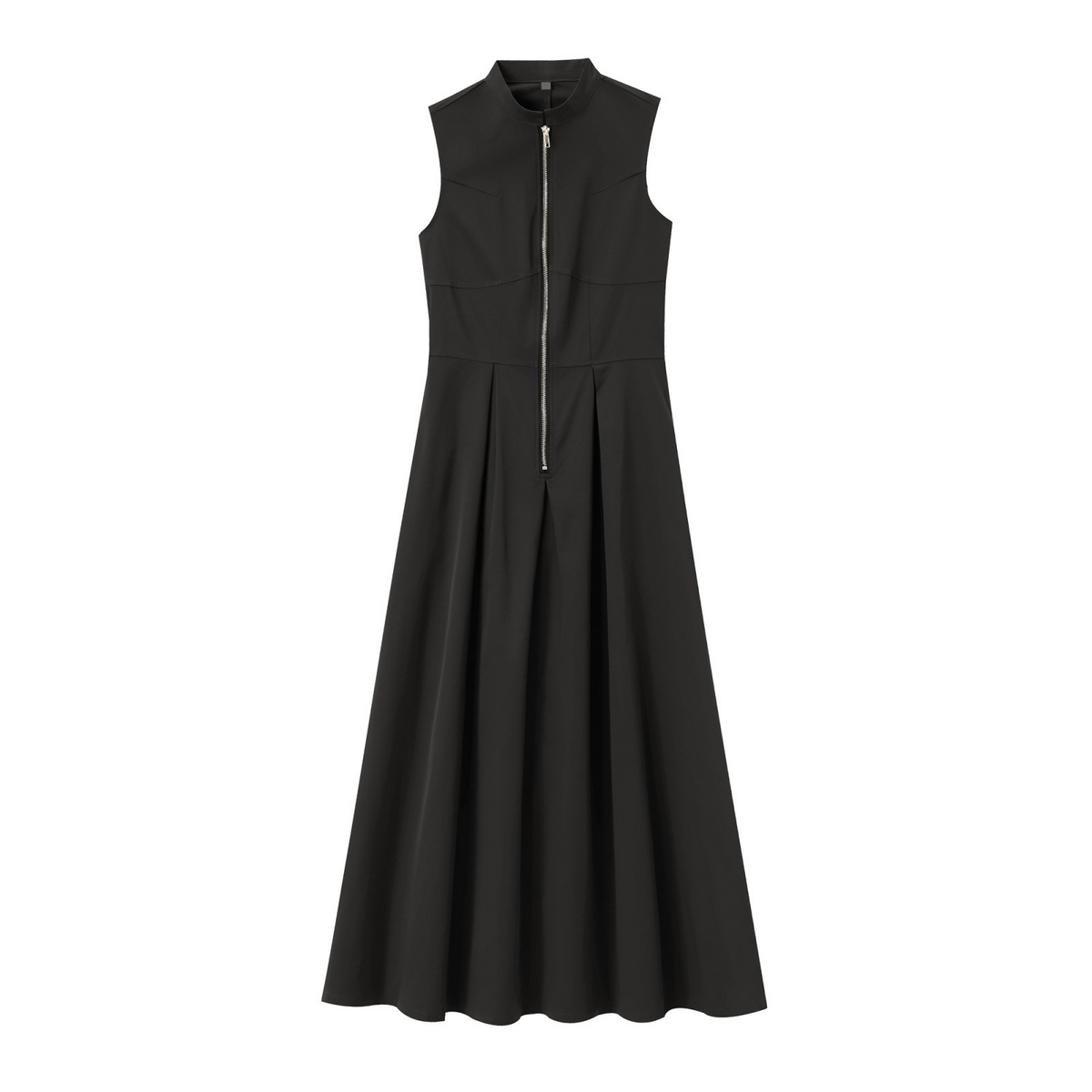 Waist-Cinched Sleeveless Dress Chic Commuter_Cwdmd5800