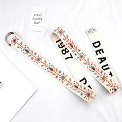 Cwabe0951_Double Buckle Canvas Casual Belt