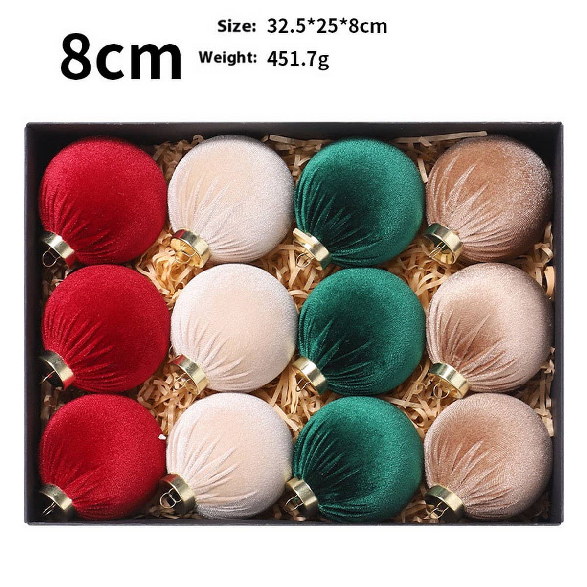 INS VELVET WRAPPED CHRISTMAS BALL GIFT SET_CWMM9866