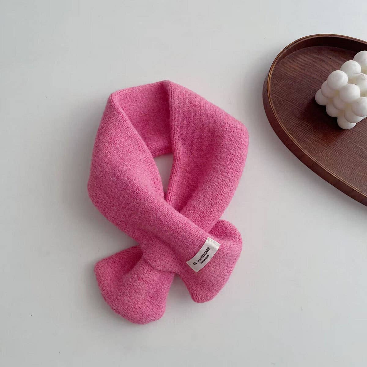 KIDS KNIT SCARF SOFT WARM CROSS NECK WARMER_CWASC2092