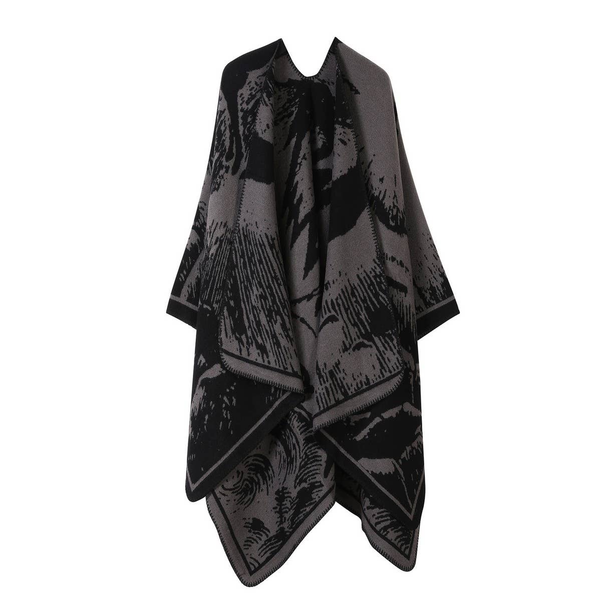 FAUX CASHMERE SHAWL CAPE WARM CLOAK_CWASC2260