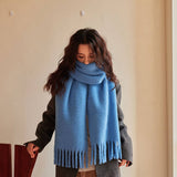 BLEND SCARF 75 WOOL THICK SOLID NECKWARMER_CWASC2283