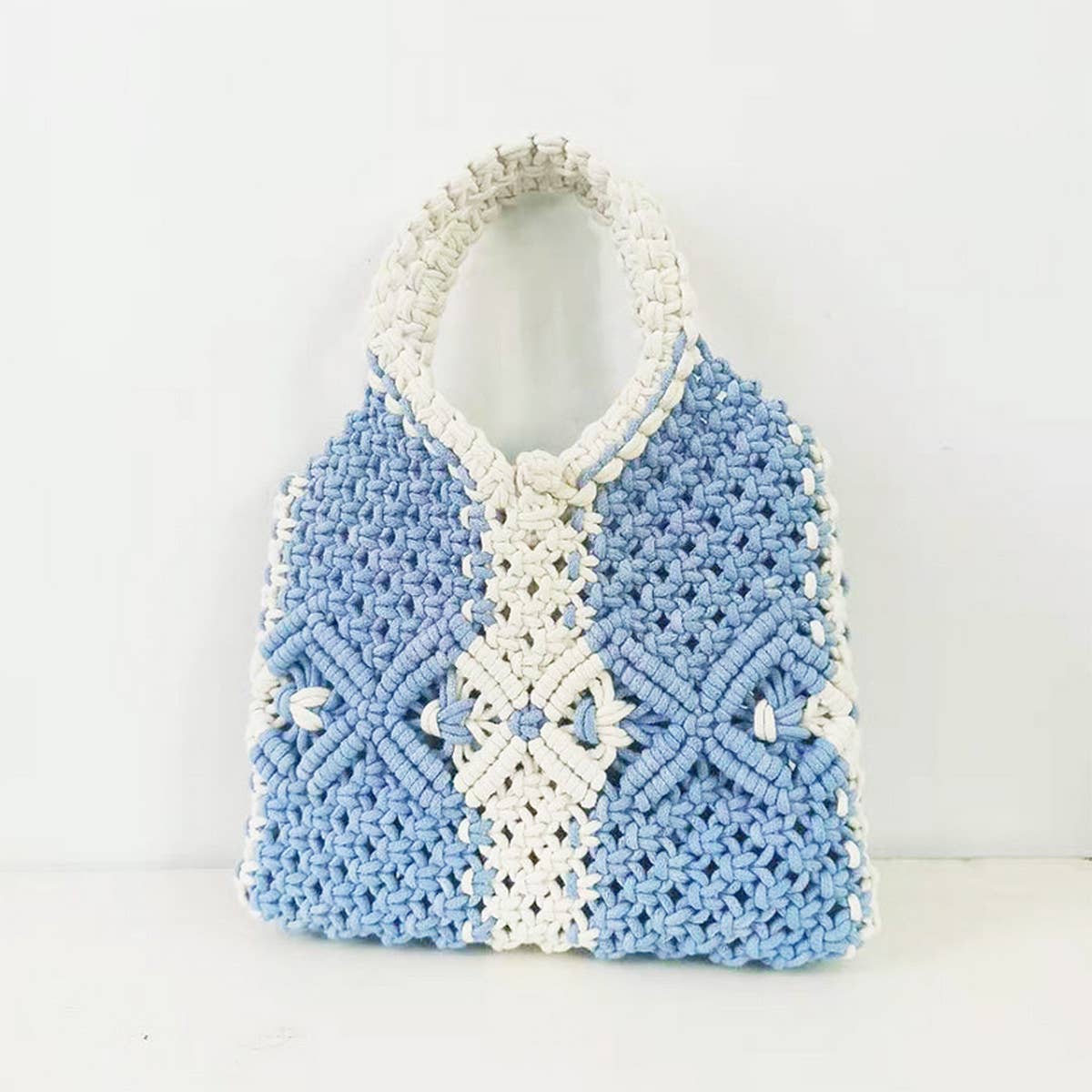CUTE HOLLOW MESH HANDHELD WOVEN BAG_CWAB1976