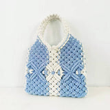 CUTE HOLLOW MESH HANDHELD WOVEN BAG_CWAB1976