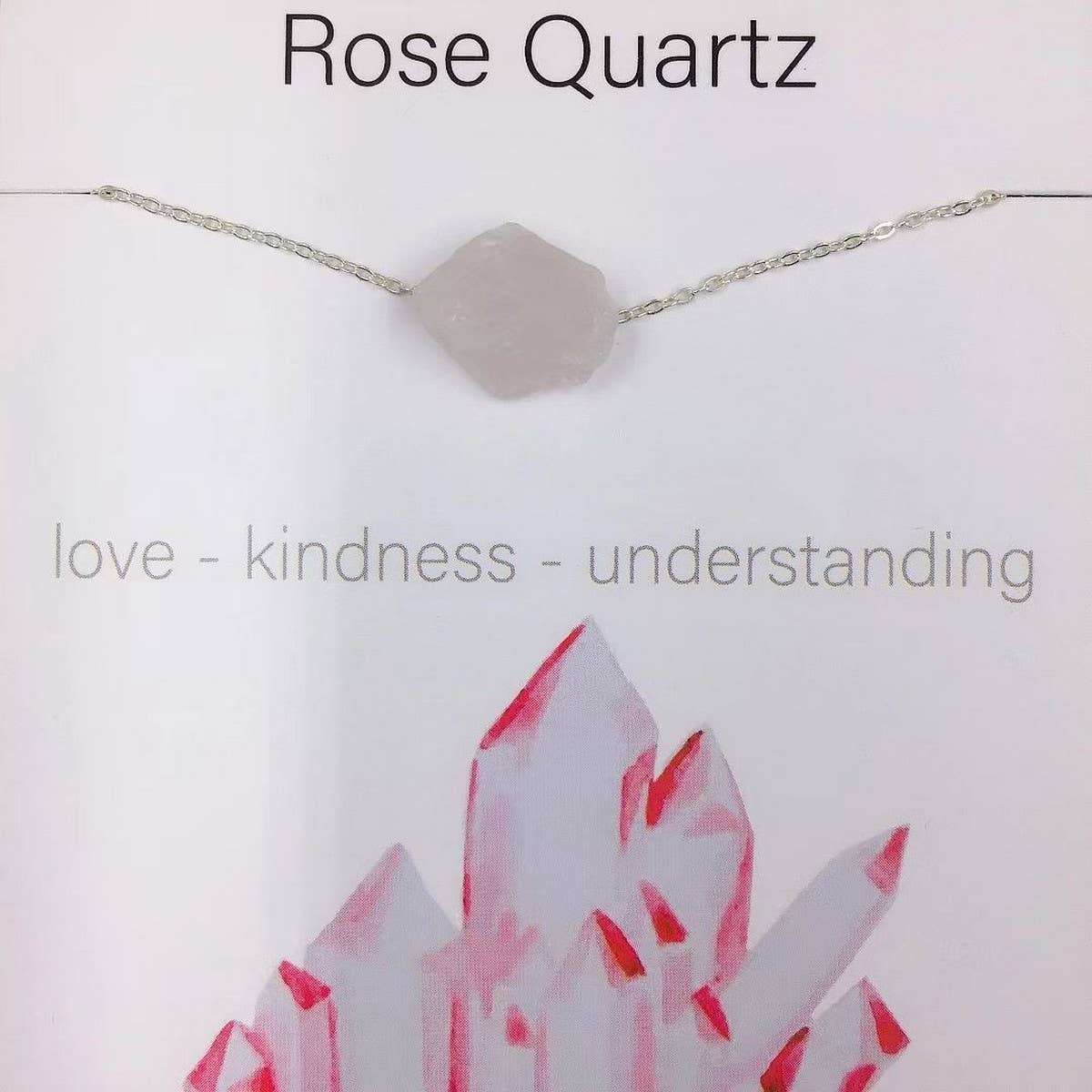 NATURAL CRYSTAL PENDANT NECKLACE WITH CARD_CWAJE1052