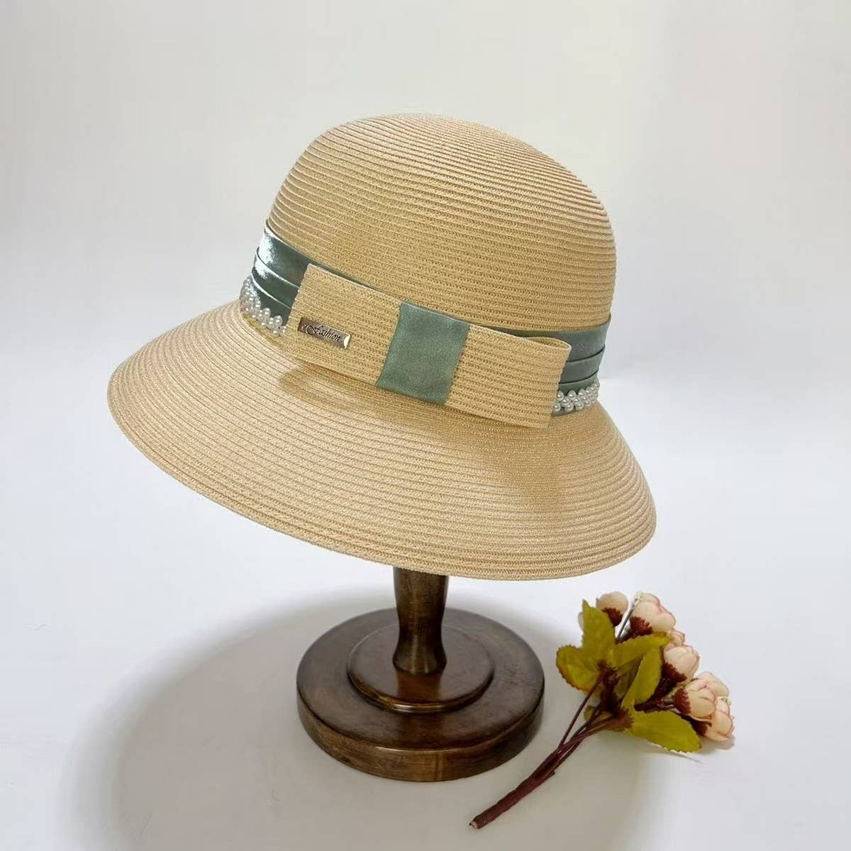 SUMMER ICE LINEN ELEGANT STRAW HAT FOR WOMEN_CWAH3493