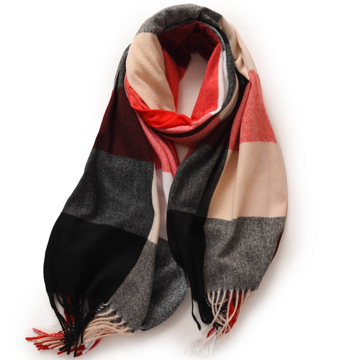 ELEGANT PLAID SHAWL WINTER SCARF FOR WOMEN_CWASC0170