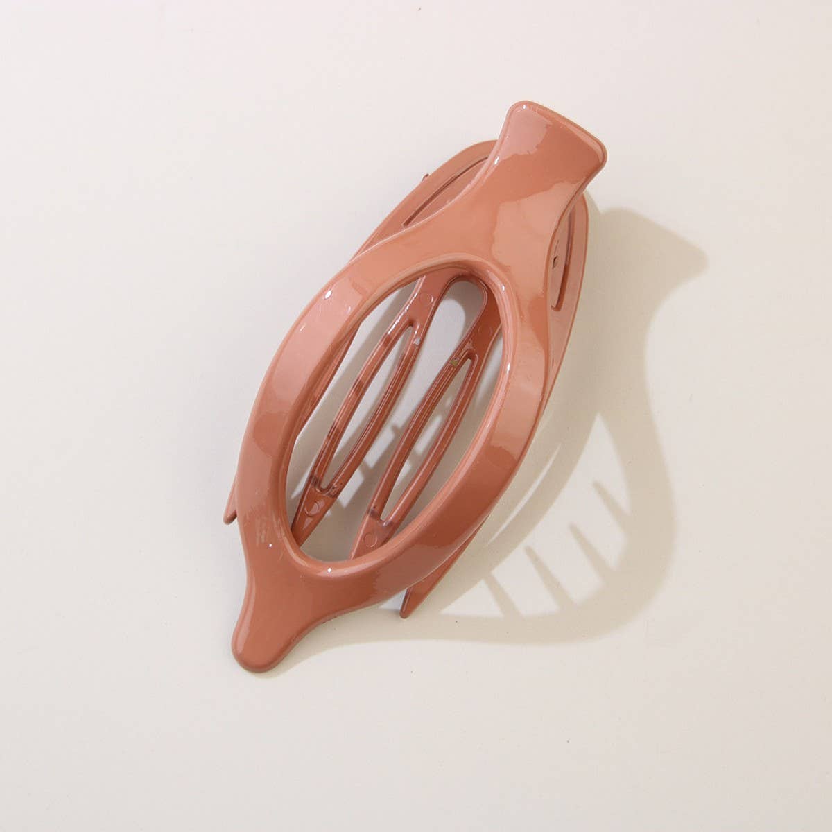 Glossy Matte Oval Hair Clip-Large Duckbill Style_Cwaha07479