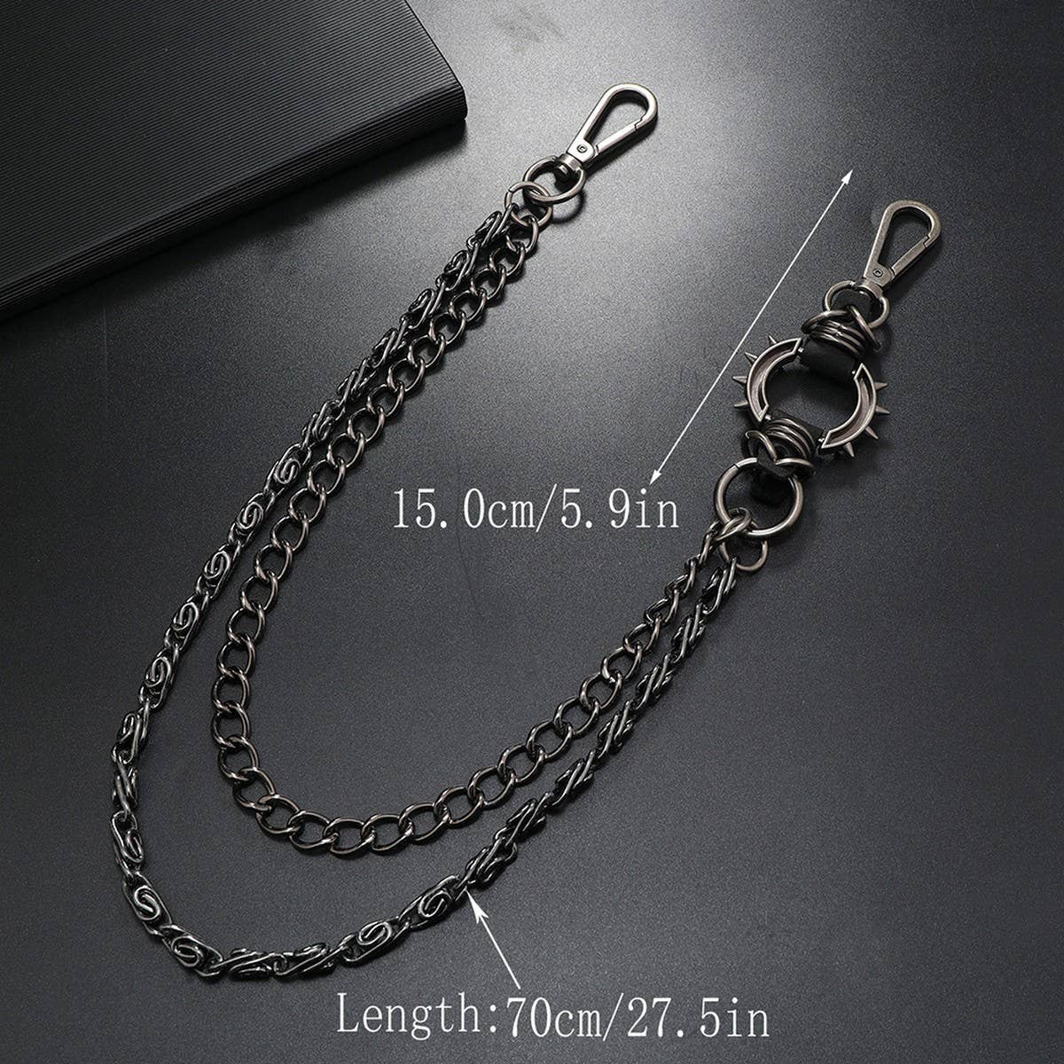 DARK ALL MATCH TRENDY ALLOY TROUSER CHAIN_CWMM4842