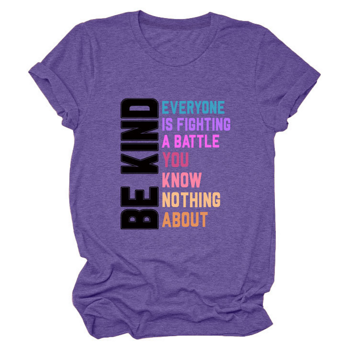 Trendy Womens Tee With Kindness Slogan